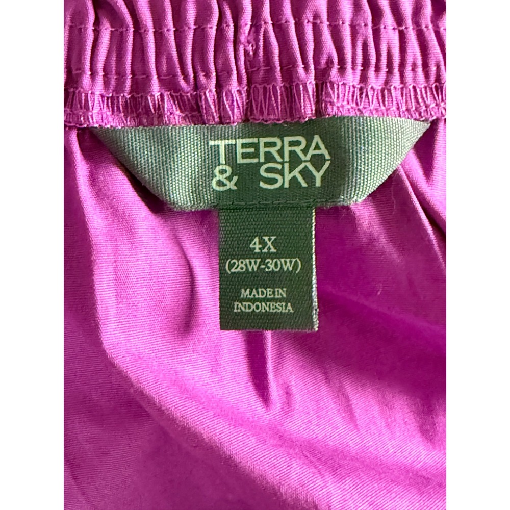 Women Peplum Tank Top 4X Purple Smocked Cotton Boho Business Casual Y2K Cottage - Picture 8 of 11